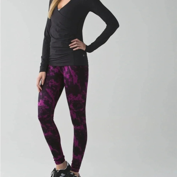 Lululemon Wunder Under Pant Fullon Luon Breezie Regal Plum Black Size 6 - Picture 1 of 15